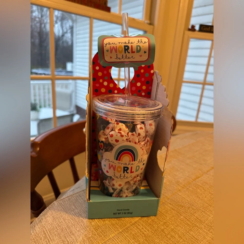 Colorful Party Tumbler with Hard Candy Teacher Nurse Gift Appreciation